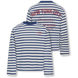 kids ONLY Cloud Dancer Navy Peony (Ida) Print Park Koglida L/S Stripe Topp Jrs