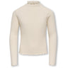 kids ONLY Whitecap Gray Kogfransiska Schl Ls Hi-Nck Topp Jrs Noos