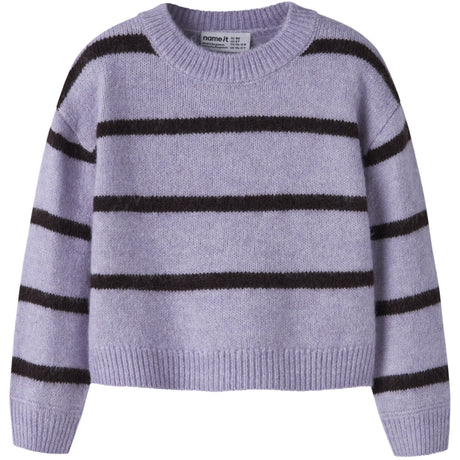 Name It Heirloom Lilac Chocolate Plum Nmfolenska Ls Strikk