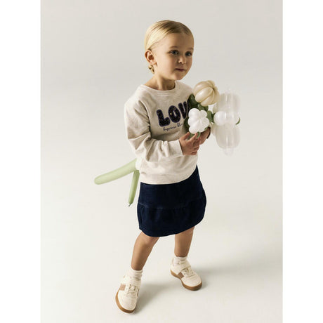 Name It Dark Blue Denim Nmfliv Dnm Glitter Skjørt 1208-Lu