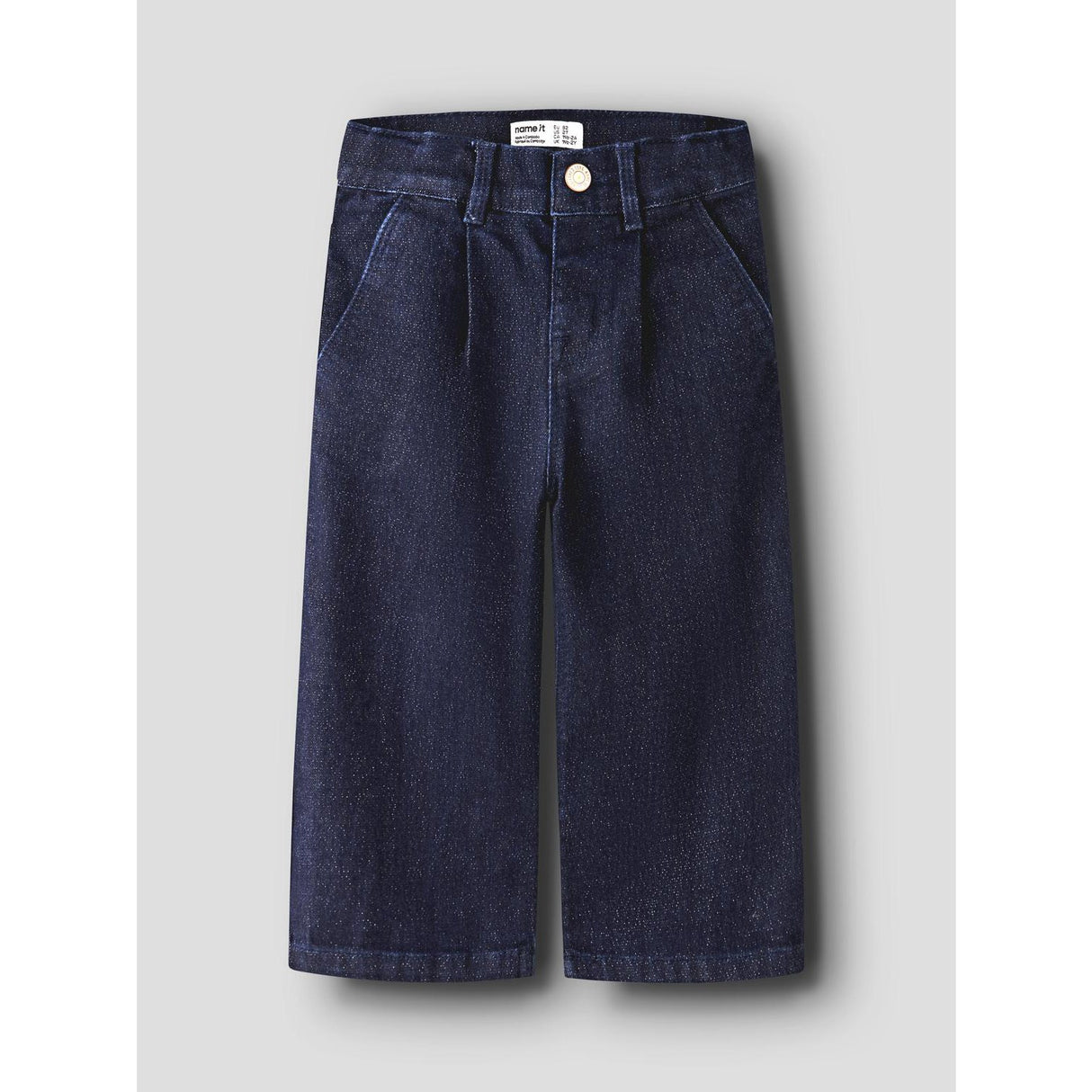 Name It Dark Blue Denim Nmfrose Wide Glitter Jeans 1208-Lu