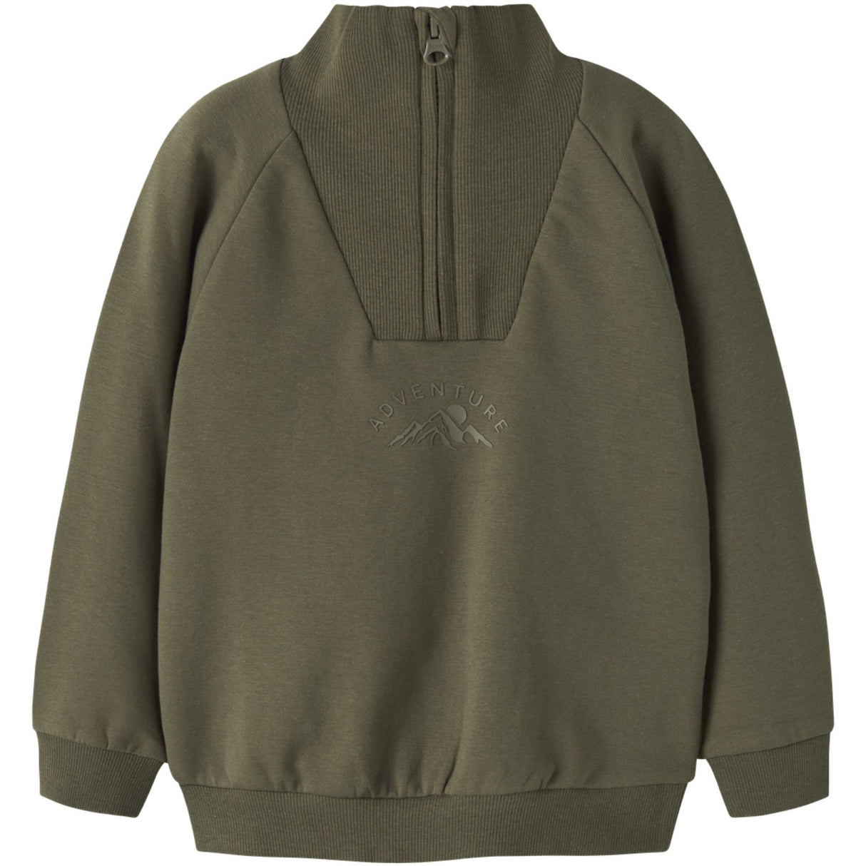 Name It Olive Night Nmmoscar Ls Nreg Half Zip Sweat Bru