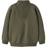 Name It Olive Night Nmmoscar Ls Nreg Half Zip Sweat Bru