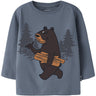Name It Blue Mirage Nmmotto Ls Nreg Topp