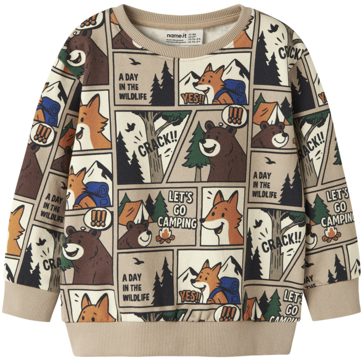 Name It Sesame Nmmoswaldy Ls Nreg Sweat Bru Eske