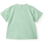 COPENHAGEN COLORS Sharp Green W Cream Stripe Seersucker Ss Bluse