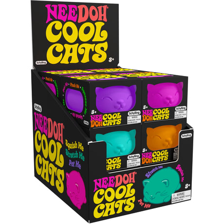 NeeDoh Cool Cats 4 Asst. CDU
