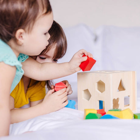 Melissa & Doug Multifarvet Sorteringskasse Kube Tre