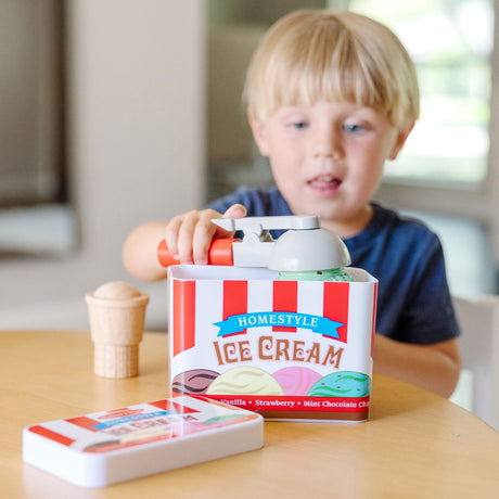 Melissa & Doug Multifarvet Leketøy Scoop & Stack Ice Cream Cone Playset
