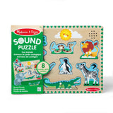 Melissa & Doug Multifarvet Sound Puzzle Zoo Animals