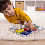 Melissa & Doug Multifarvet Wooden Chunky Puzzle Vehicles