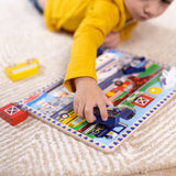 Melissa & Doug Multifarvet Wooden Chunky Puzzle Vehicles