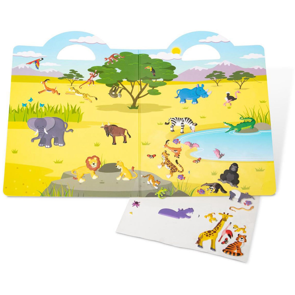 Melissa & Doug Multifarvet Puffy Sticker Playset Safari