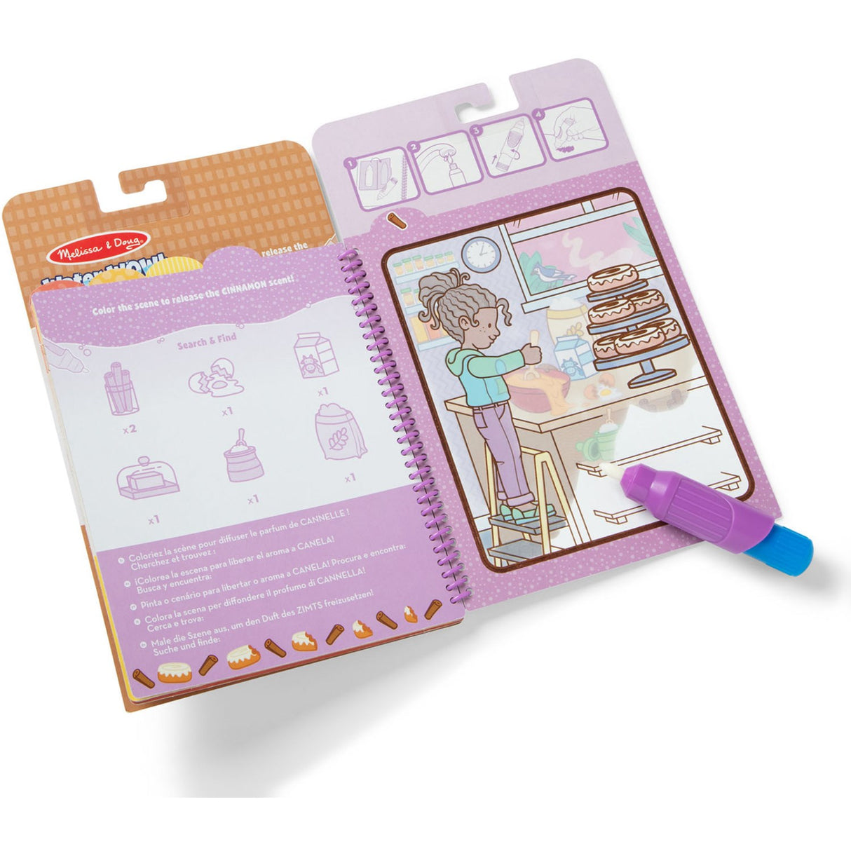 Melissa & Doug Lilla Farge Bok "Water Wow!" Snackdufte