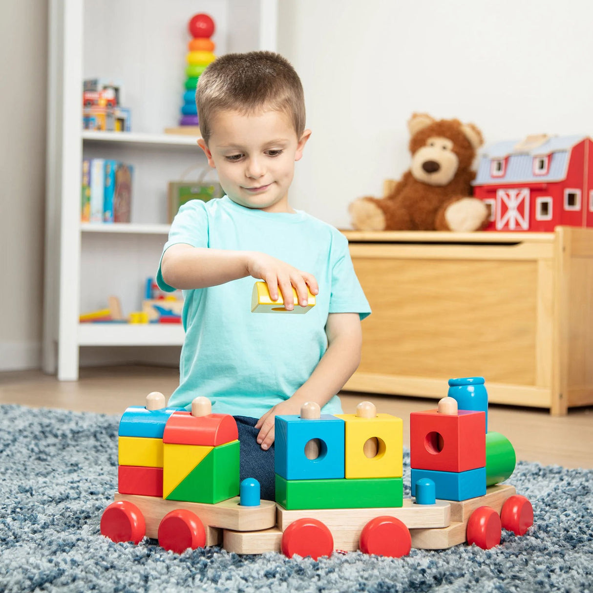 Melissa & Doug Multifarvet Leketøy - Tog Til Stabling