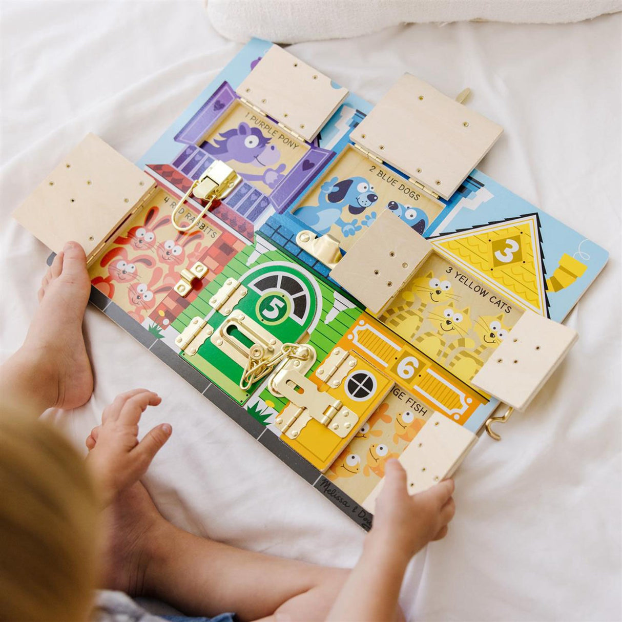 Melissa & Doug Multifarvet Activity Board Latches