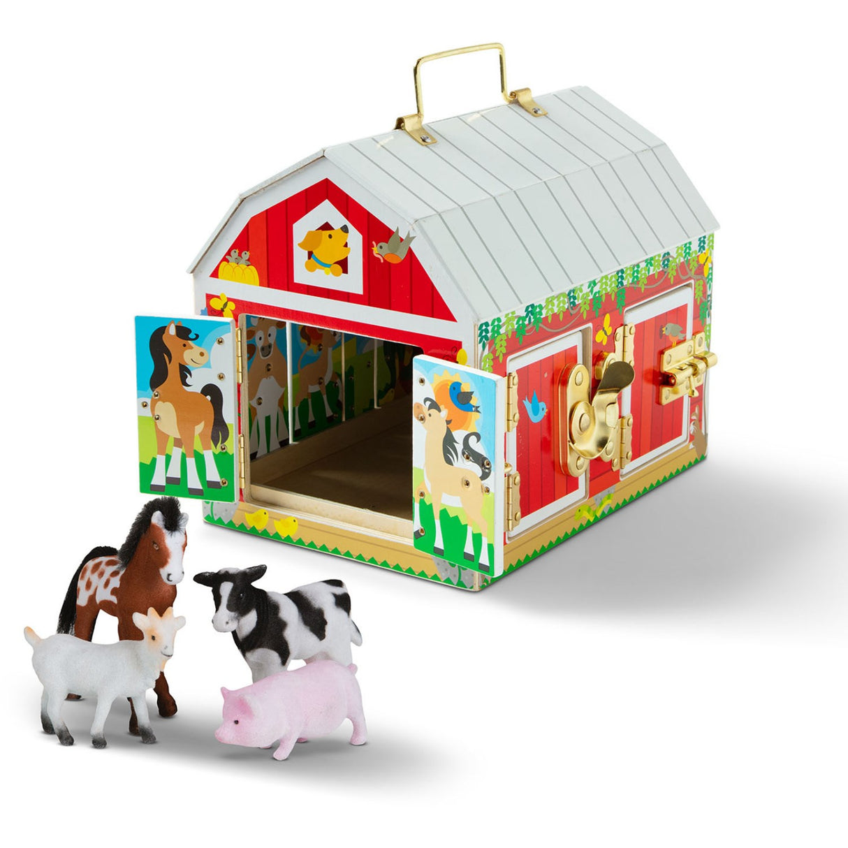 Melissa & Doug Multifarvet Aktivitetsleker Lade I Tre Med Hængsler