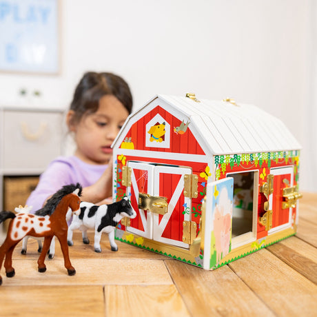 Melissa & Doug Multifarvet Aktivitetsleker Lade I Tre Med Hængsler