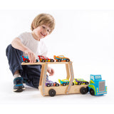 Melissa & Doug Multifarvet Biltransporter "Mega Racerbiler" Sett