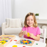 Melissa & Doug Multifarvet Mønster-Leg - Tre - Sett Med Klosser Og Plader