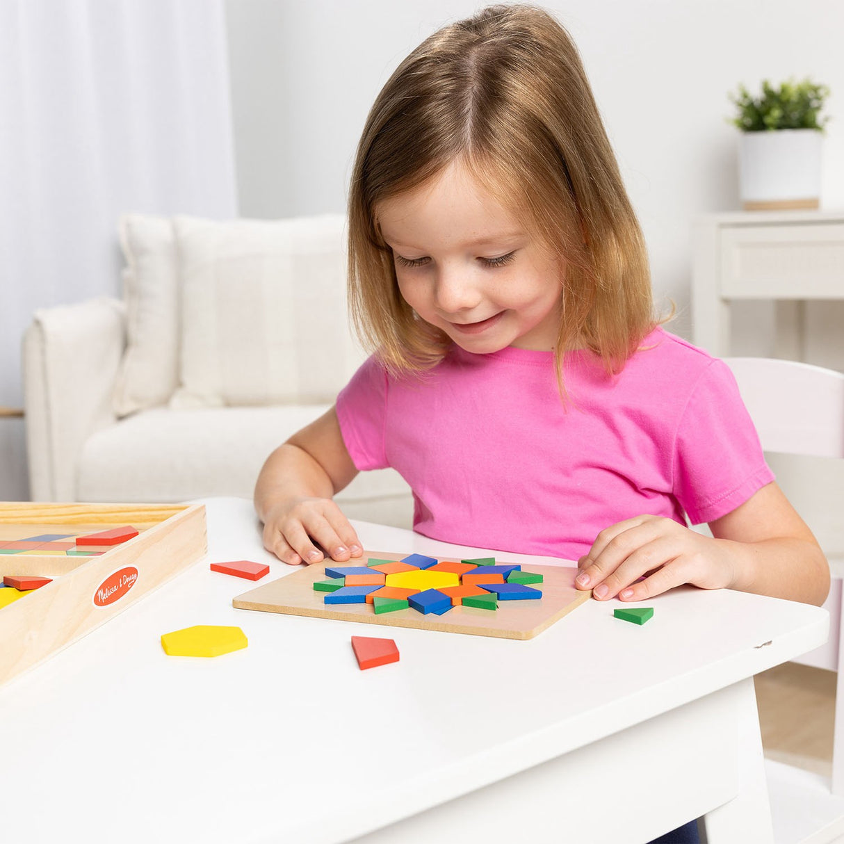 Melissa & Doug Multifarvet Mønster-Leg - Tre - Sett Med Klosser Og Plader