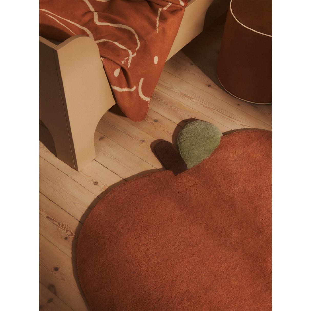 Ferm Living Brown Clay Apple Tufted Rug
