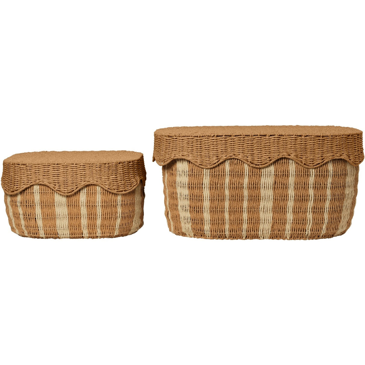 Ferm Living Natural/Off-white Rivan Oppbevaring Baskets 2 Pakke