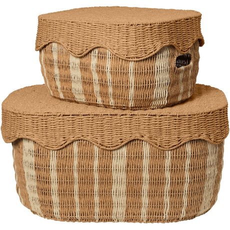 Ferm Living Natural/Off-white Rivan Oppbevaring Baskets 2 Pakke