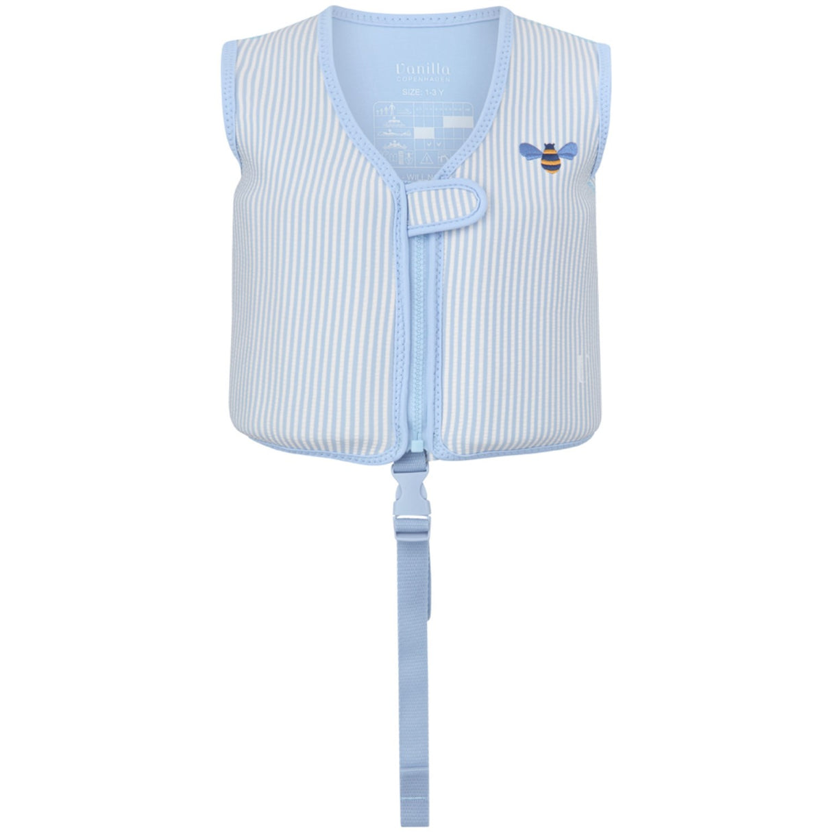 Vanilla COPENHAGEN Blue Honeybee Swim Vest Neoprene Seersucker