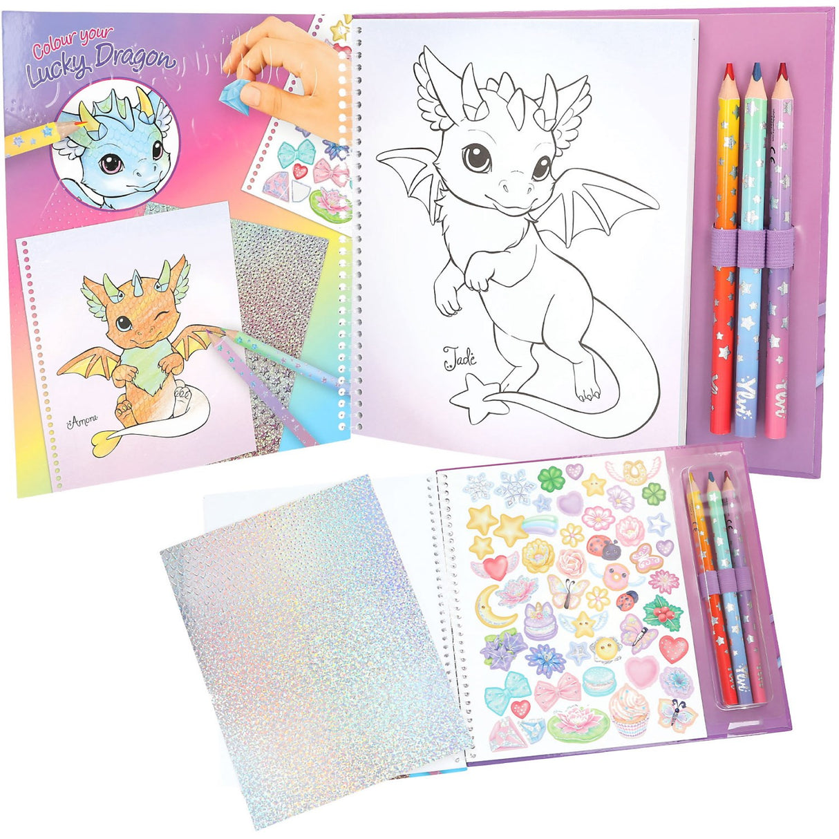 Ylvi Lucky Dragon Colouring Bok