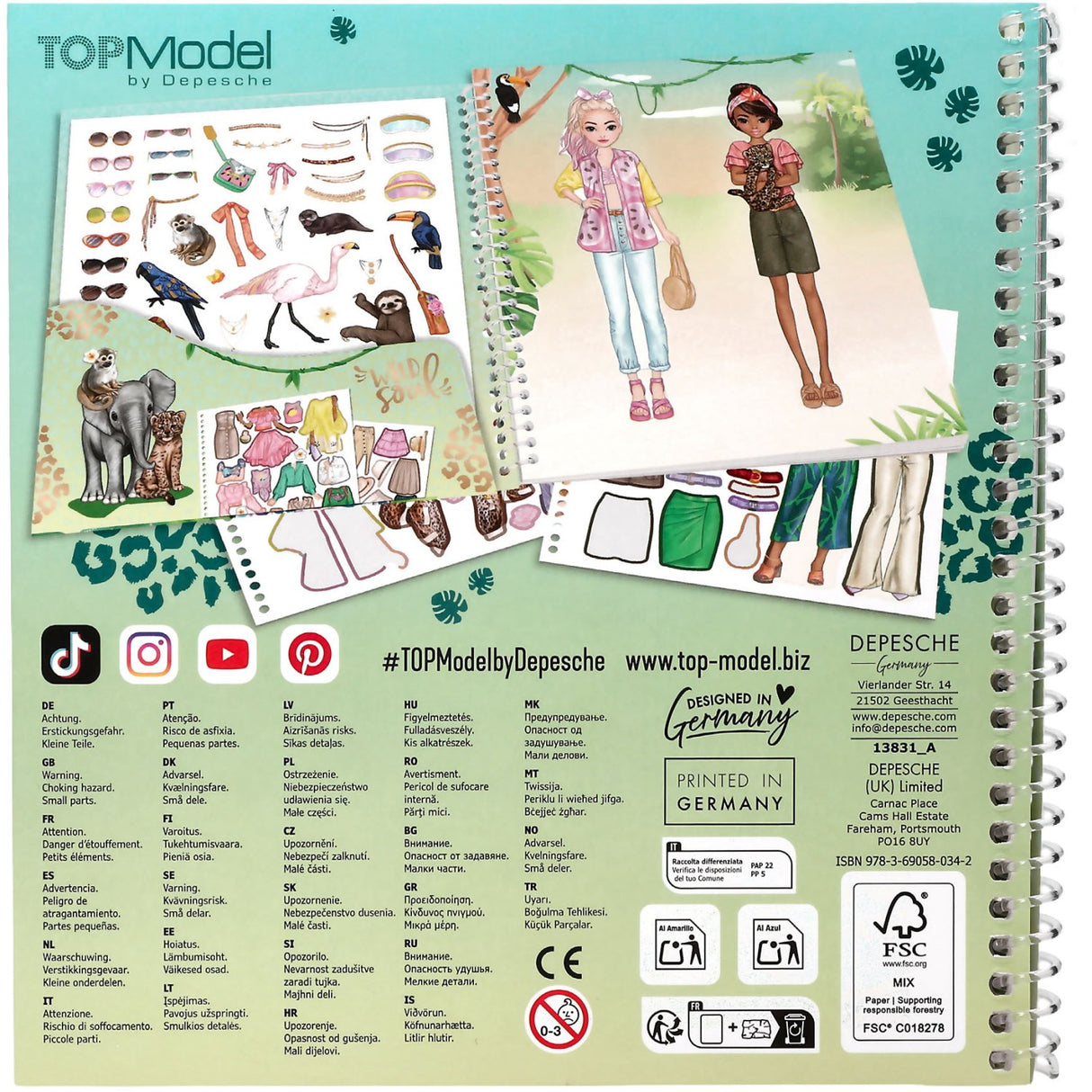 TOPModel Safari Kjole Me Up Stickerbook