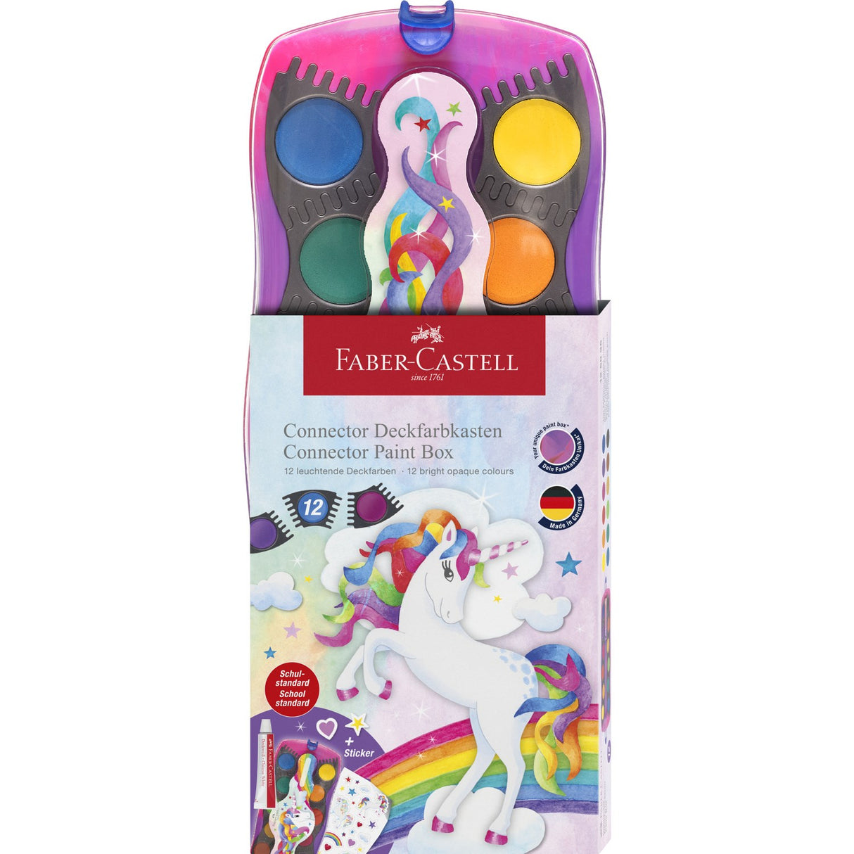 Faber-Castell Dekselkobling, Unicorn 12 Ass-farger