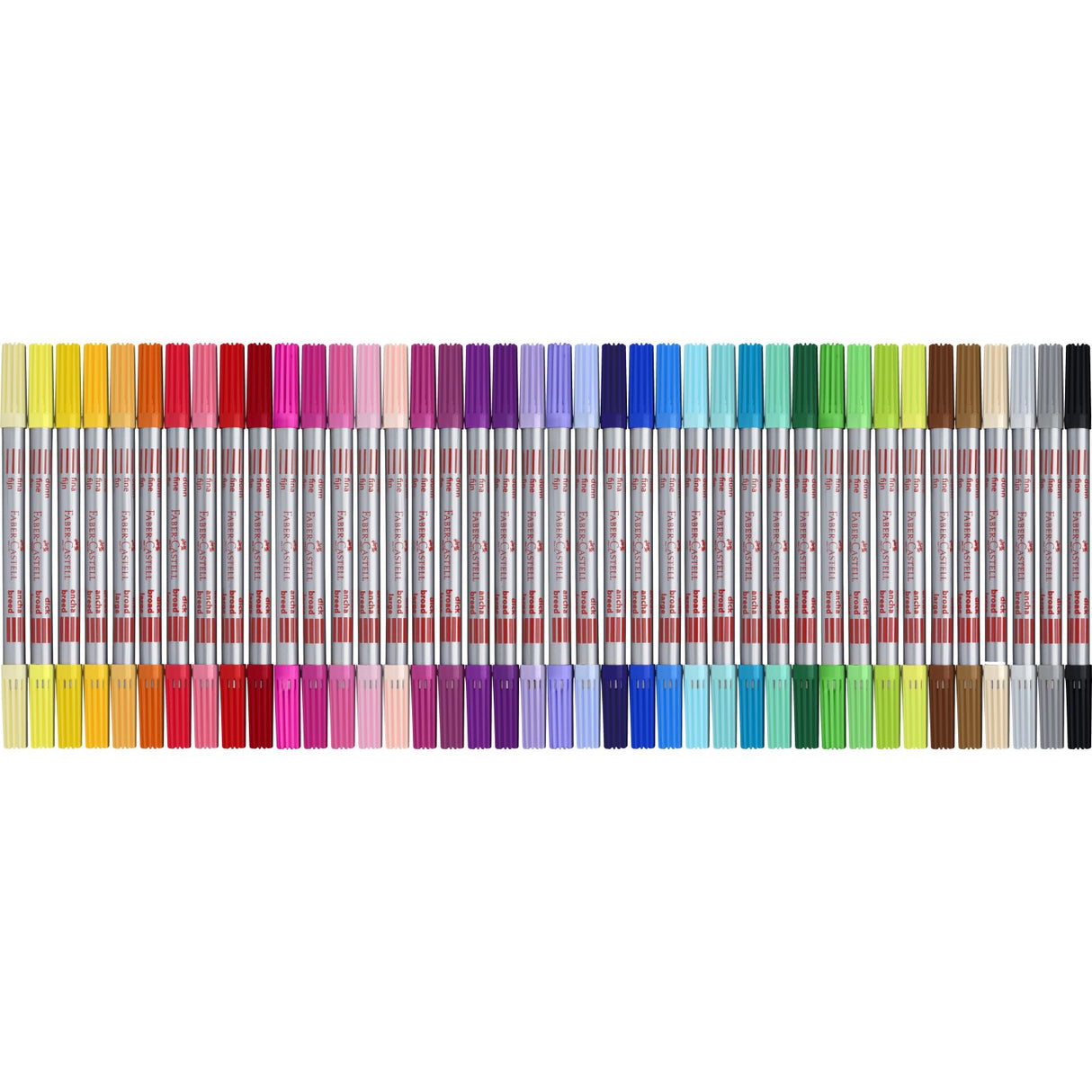 Faber-Castell-markører dobbel tykk/tynn 40 pcs