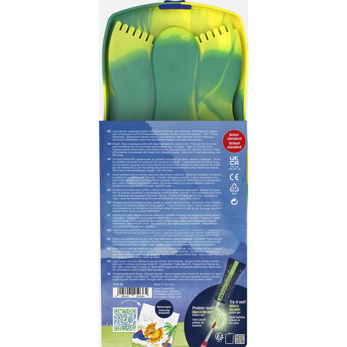 Faber-Castell Omslagsfarger Connector Dinosaur 12 Ass-farger