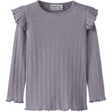 Name It Lavender Gray Melange Nmfblitta Ls Slim Topp
