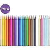 Faber-Castell enhjørningmarkører - 18 farger + 6 glittermarkører