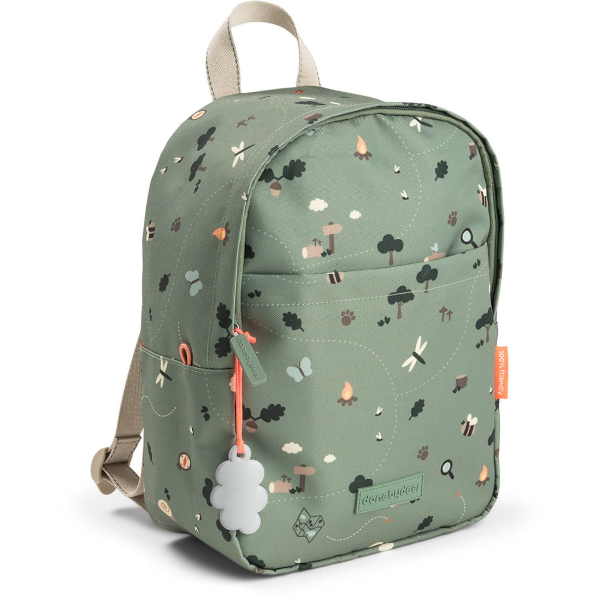 DonebyDeer Green Tiny Trails Kids Rygsekk