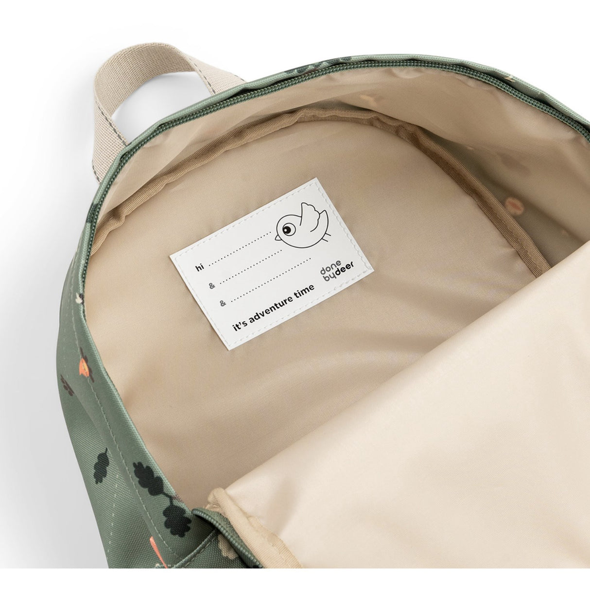 DonebyDeer Green Tiny Trails Kids Rygsekk