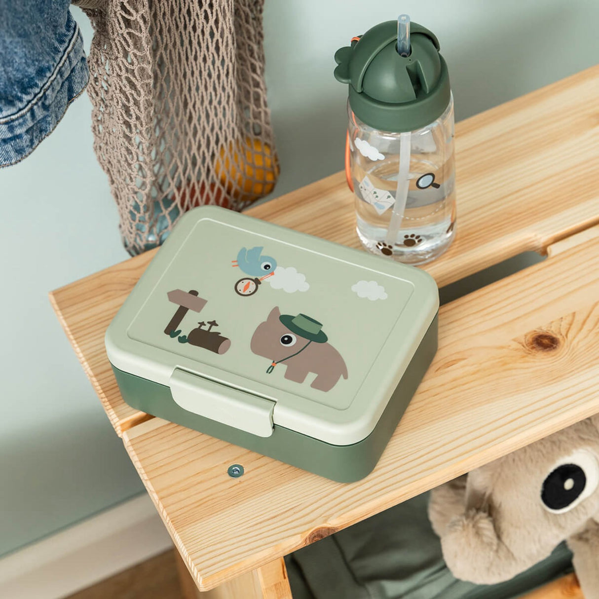 DonebyDeer Green Tiny Trails Lunch Eske Med Divider