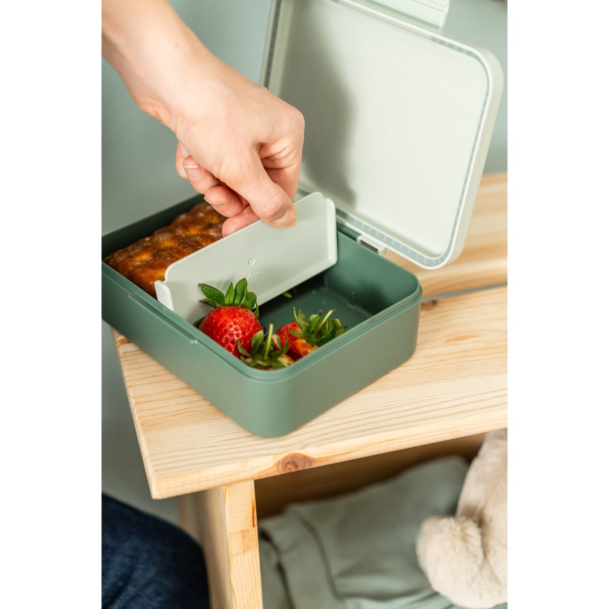 DonebyDeer Green Tiny Trails Lunch Eske Med Divider