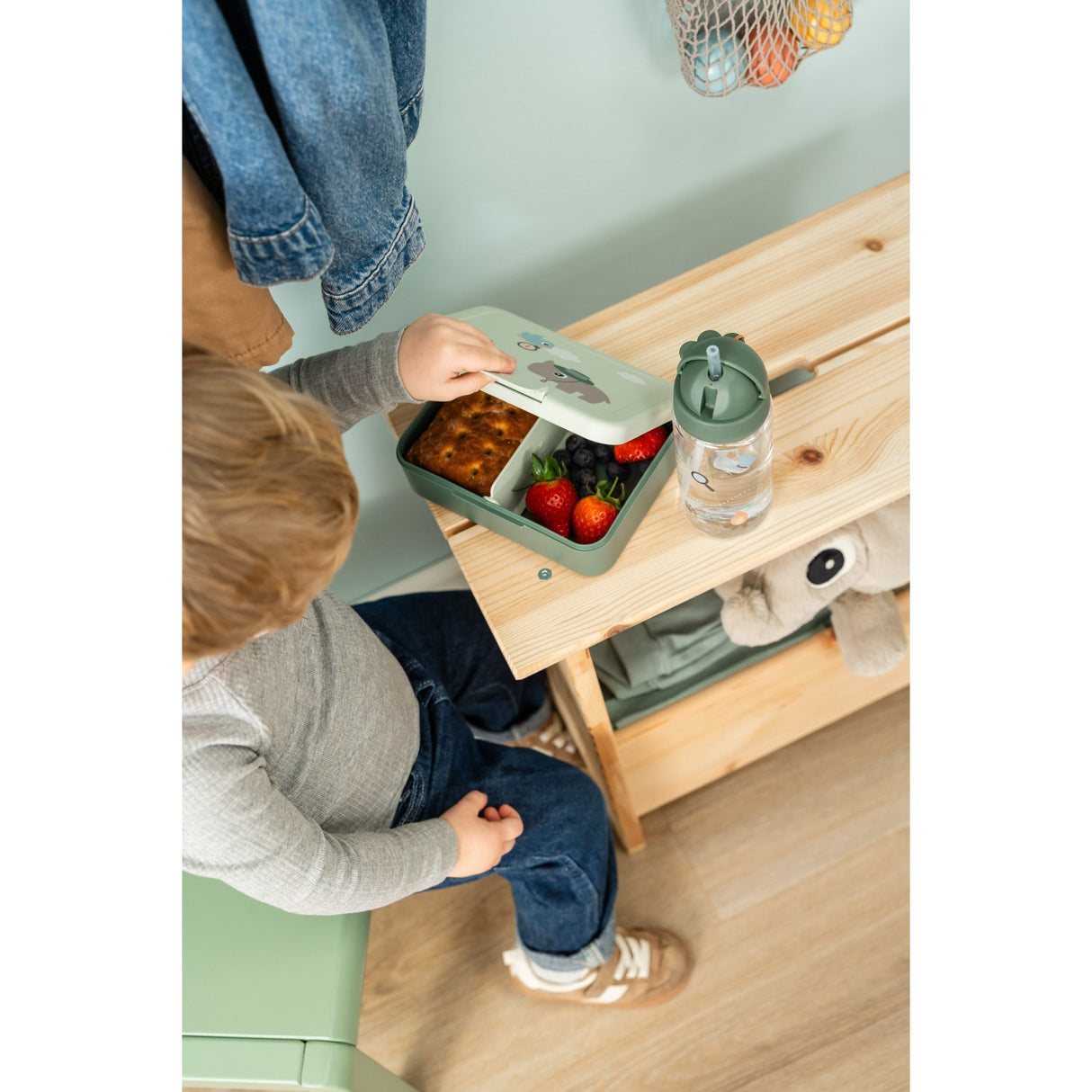 DonebyDeer Green Tiny Trails Lunch Eske Med Divider