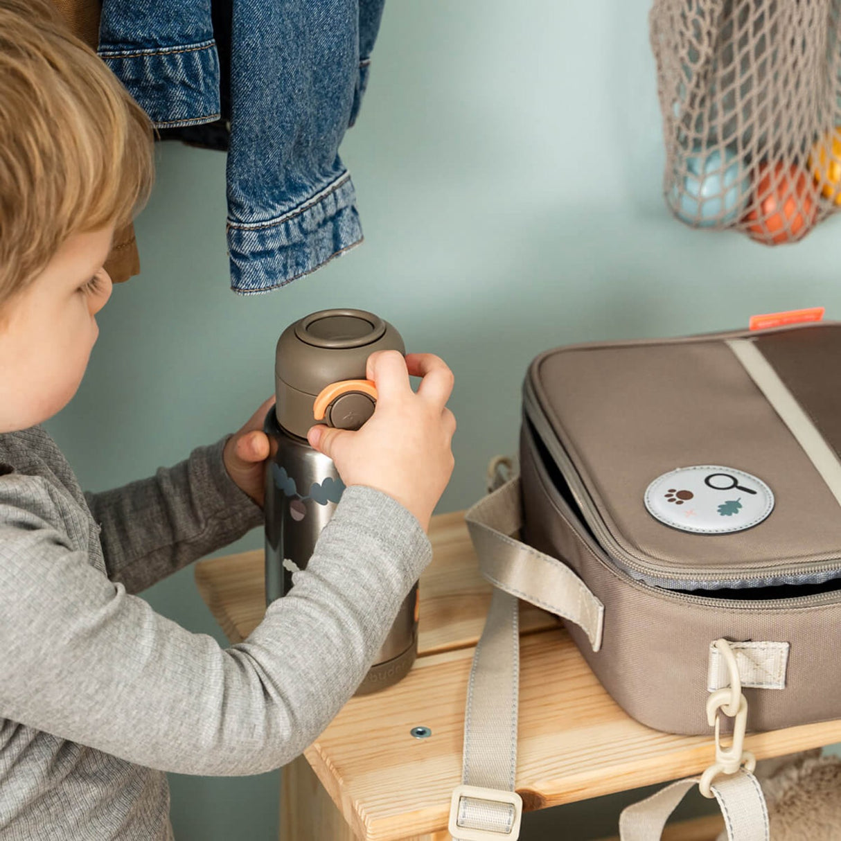 DonebyDeer Sand Tiny Trails Insulated Lunch Veske