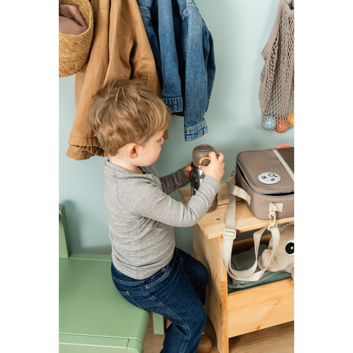 DonebyDeer Sand Tiny Trails Insulated Lunch Veske