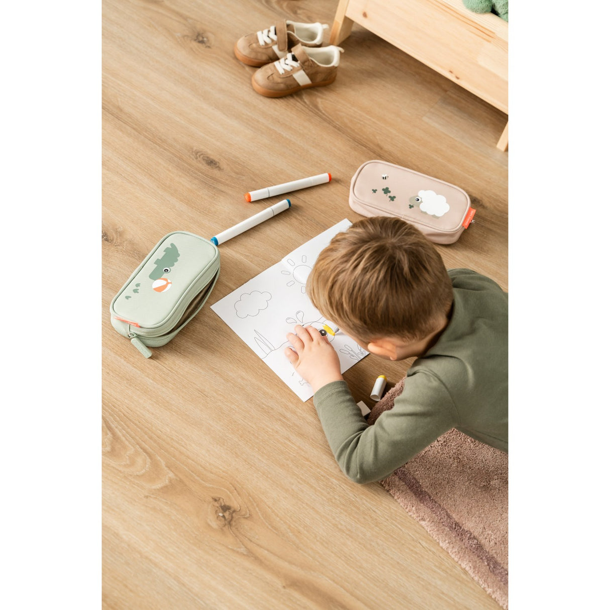 DonebyDeer Green Playground Pencil Case
