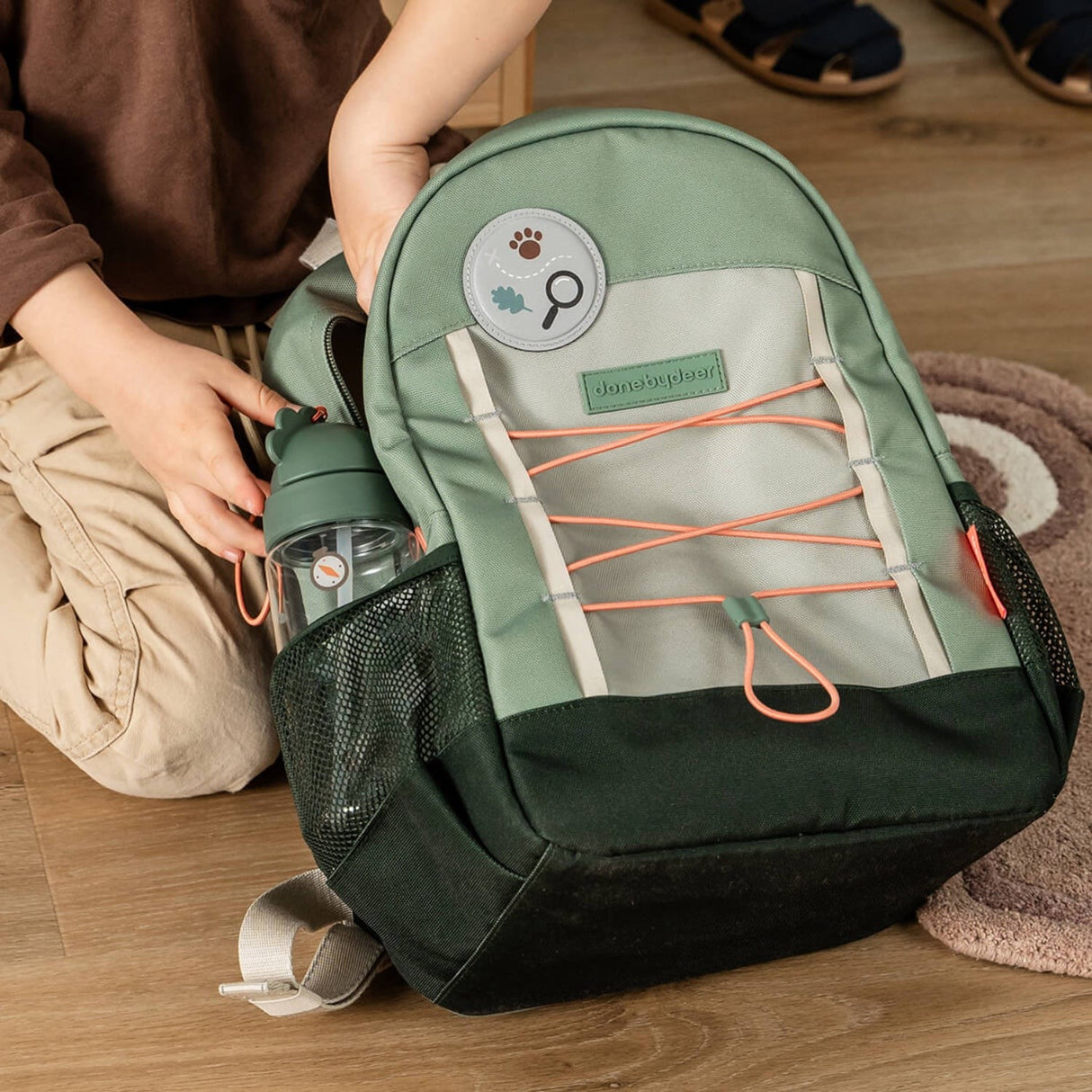DonebyDeer Green Tiny Trails Junior Rygsekk