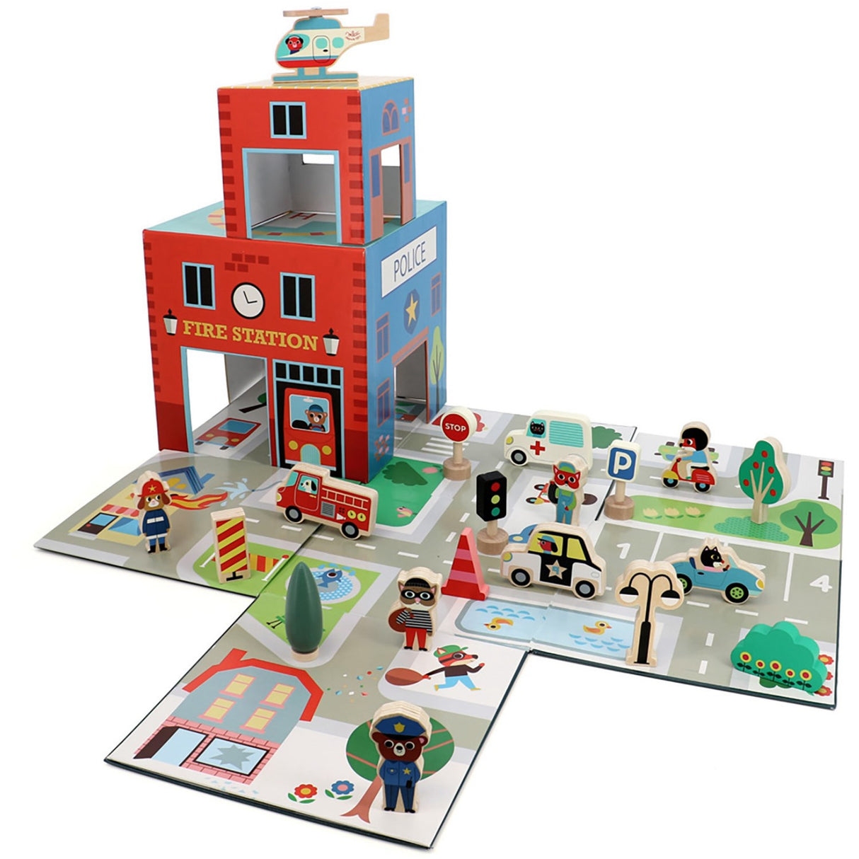 Vilac Fold-Out Playset - Nødsituasjon