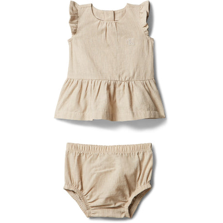 Calvin Klein Oatmeal Soft Woven Kjole