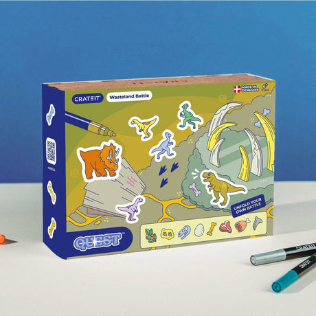 Crateit Dinosaur Wooden Leketøy Wasteland Battle