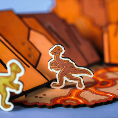 Crateit Dinosaur Wooden Leketøy Wasteland Battle