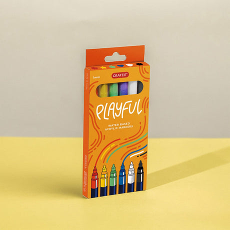 Crateit Playful Markører 1mm 6 Pakke